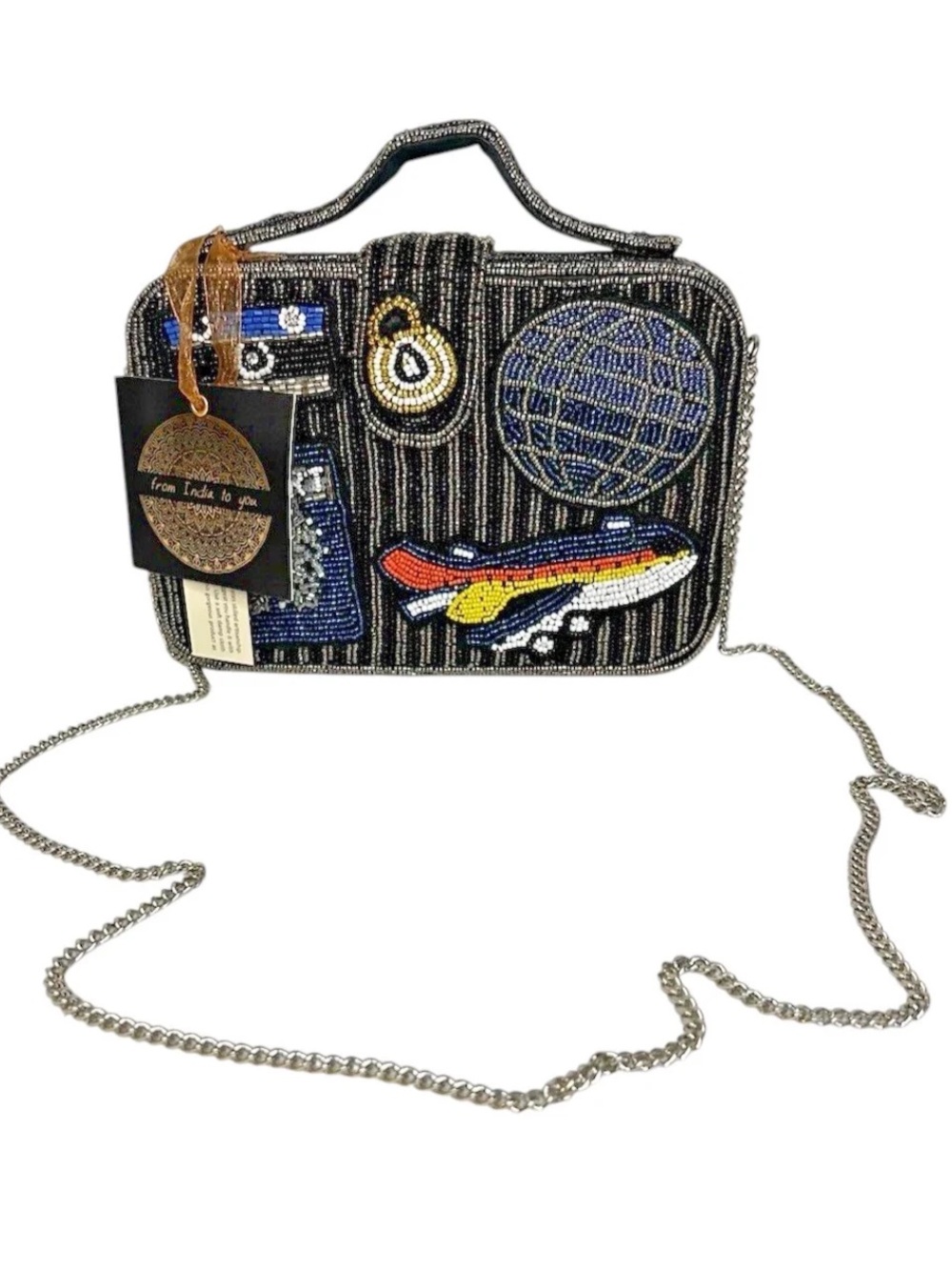 From India To You Viral Beaded Travel and Crossbody Purse NWT - Picture 3 of 9